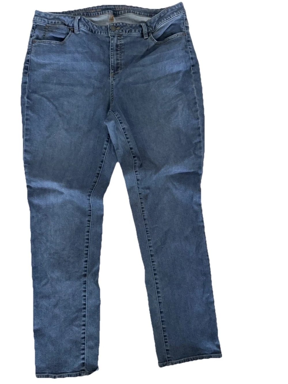 Talbot Heritage Mid Rise Waist Skinny Ankle Dark Blue Jeans Size 18W Plus Sized